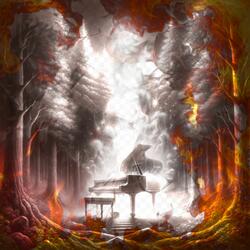 Gentle Rain of Piano Keys Among the Clouds