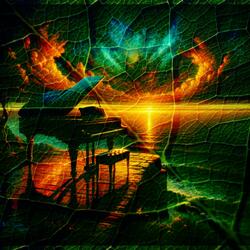 Twilight Dance of Piano and Clouds