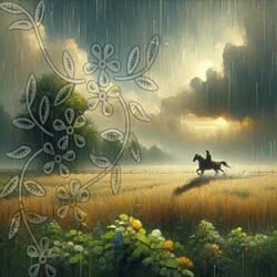 Cascading Raindrops on Fallen Leaves