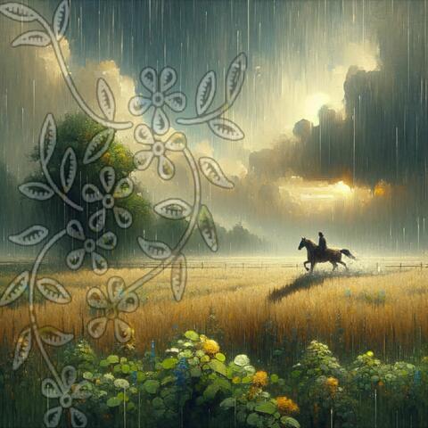 Cascading Raindrops on Fallen Leaves