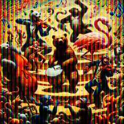 Elephants Waltzing under the Moon