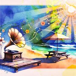 Rhythms of Carnival in a Caribbean Sunset