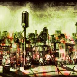 Silhouettes Dancing in Neon Lights