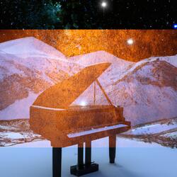 Piano Whispers in Snowflakes