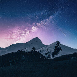 蓝幽幽的星空