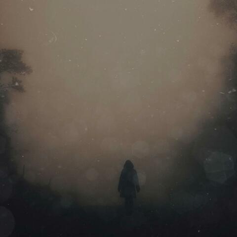 Foggy landscape of sadness