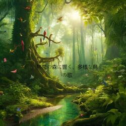 熱帯林の朝、鳥たちのさえずりが始まる