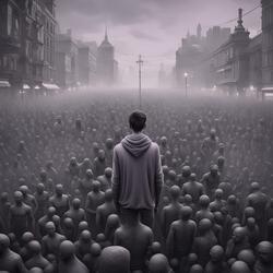 Alone in a crowd - slowed