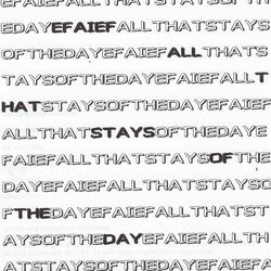 All that stays of the day