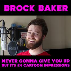 Never Gonna Give You Up but It's 24 Cartoon Impressions