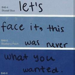 You Remind Me of the Colour Blue