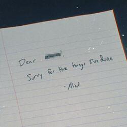 sorry for the things i've done