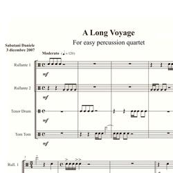 A Long Voyage for easy percussion quartet