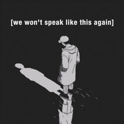 we won't speak like this again
