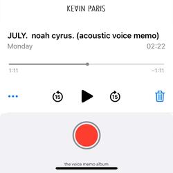 July (Live Acoustic Voice Memo)