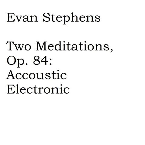 Two Meditations, Op. 84: Accoustic and Electronic