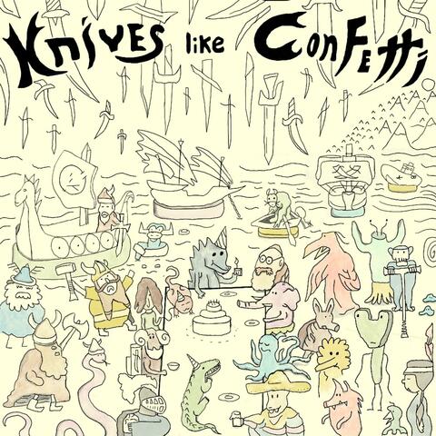 knives like confetti