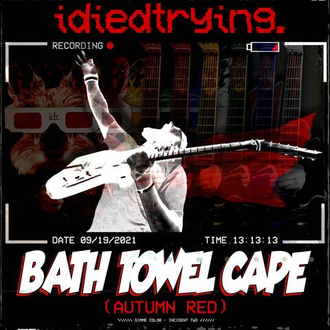 BATH TOWEL CAPE (Autumn Red)