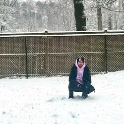 watching the snow fall under the moonlight with you