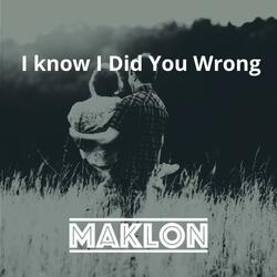 I know I did you wrong