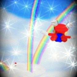 Mario in the clouds