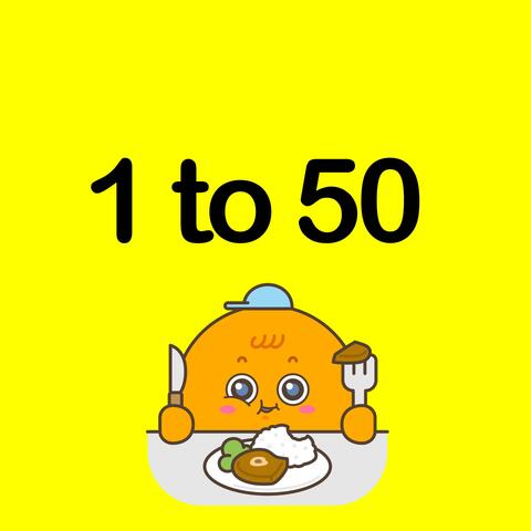 Numbers counting 1 to 50