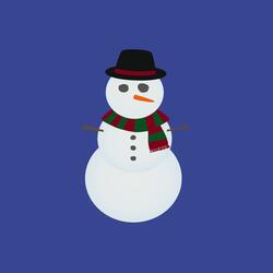 Snowman in the Snow