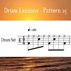 Drum Lessons - Pattern 25 (Loop 100)