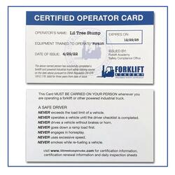 Certified Forklift Driver
