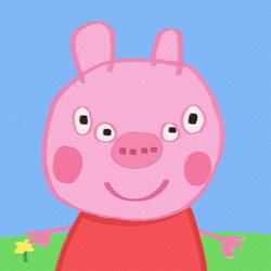 peppa pig is staring at me please don't stare at me like that oh my god please just look the other way or something why are you looking at me like that