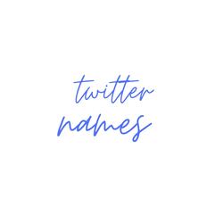 Twitter names