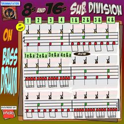 8s and 16s Subdivision on Bass Drum 60bpm