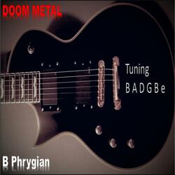 Doom / Stoner Guitar Backing Track B Phrygian