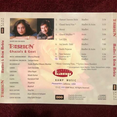 Passion (A collection of Hindi Geet and Urdu Ghazals)