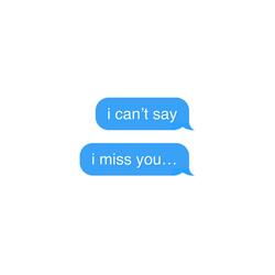 i can't say i miss you...