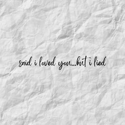 said i loved you...but i lied