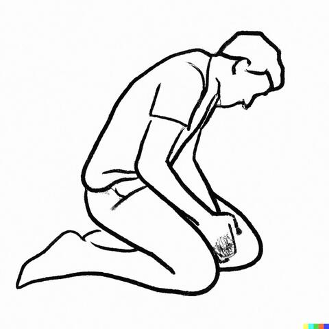 on my knees