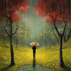 waiting in rain