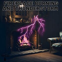 Fireplace Burning and Thunderstorm Cozy Cabin Thunder and Rain 1 Hour Relaxing Ambience Yoga Nature Meditation Sounds For Sleeping Relaxation or Studying