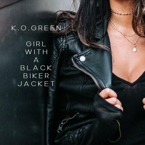 Girl with a black biker jacket