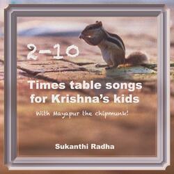 10 times table song for Krishnas kids