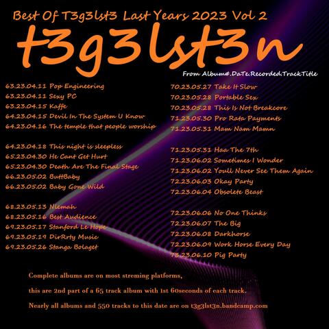 Best Of t3g3lst3 Last Years 2023, Vol. 2