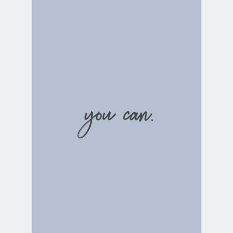 You can