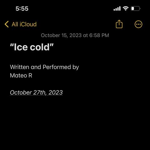 Ice cold