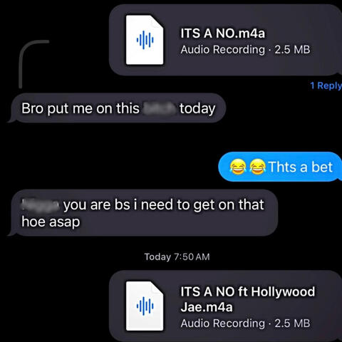 ITS A NO (feat. Hollywood jae)