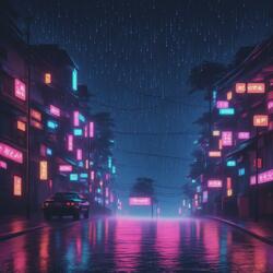 Neon Raindrops