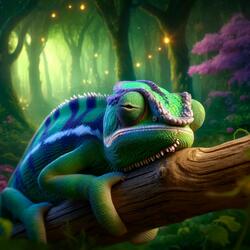 Sleepy Panther Chameleon Lullaby (Furcifer pardalis)