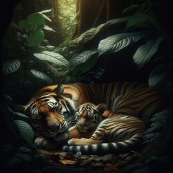 Sleepy Tiger Lullaby (Panthera tigris)