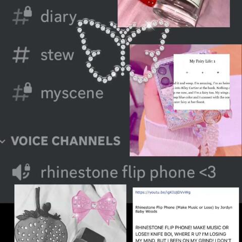 rhinestone flip phone <3