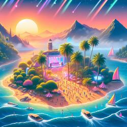 Ekstase auf der Party Insel